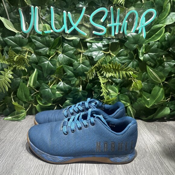 Nobull Superfabric Trainer Men Sz 6 Women 7.5 Workout Gym Shoes Blue Gum  Camo main image 5